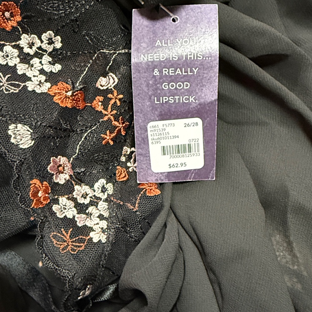 Cacique The Seriously Sexy Collection Embroidered Babydoll Set size 26/28 - Picture 5 of 10